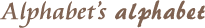alphabet
